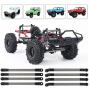 Dilwe 8PCS RC Climbing Metal Link Rod Pull Rod 275MM Wheelbase Spare Parts for 1/10 RC Crawler Cars
