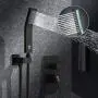SR SUN RISE Matte Black Shower System 10 Inches Brass Bathroom Luxury Rain Mixer Shower Combo Set Wall Mounted Rainfall Shower Head System Shower Faucet Rough-in Valve Body and Trim Included SR SUN RISE Matte Black Shower System 10 Inches Brass Bathroom Luxury Rain Mixer Shower Combo Set Wall Mounted Rainfall Shower Head System Shower Faucet Rough-in Valve Body and Trim Included