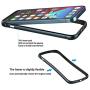 Slim Metal Bumper Case Compatible with iPhone 12 12 Pro, Metal Bumper Cover with Soft TPU Inner [No Signal Interference][Support Wireless Charging] Compatible for iPhone 12 12 Pro, Blue