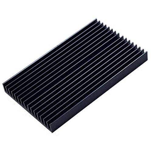 Easycargo 60mm Heatsink Kit + pre Applied 3M 8810 Thermal Conductive Adhesive Tape, Cooler Aluminum Heat Sink Set for Cooling LED Panel (100mmx60mmx10mm)
