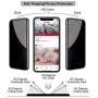 Magnetic Case for iPhone 7 Plus/8 Plus, Anti Peep Magnetic Double-Sided Privacy Screen Protector Clear Back Metal Bumper Antipeep Cases Anti Peeping 2 Sided Cover for iPhone 7 Plus/8 Plus-Black