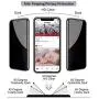 Magnetic Case for iPhone 7 Plus/8 Plus, Anti Peep Magnetic Double-Sided Privacy Screen Protector Clear Back Metal Bumper Antipeep Cases Anti Peeping 2 Sided Cover for iPhone 7 Plus/8 Plus-Black