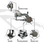 Bobbin Carriage Part Suit for YUEWO Leather Hand Shoe Repair Machine Small Heavy Duty Cobbler Sewing Machine Replacements Spare Parts