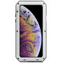 iPhone XR Case, CarterLily Full Body Shockproof Dustproof Waterproof Aluminum Alloy Metal Gorilla Glass Cover Case for Apple iPhone XR 6.1 inch (White)