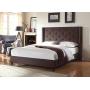 Home Life Premiere Classics Cloth Brown Linen 51'' Tall Headboard Platform Bed with Slats King - Complete Bed 5 Year Warranty Included 007