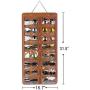 AROUY Sunglasses Organizer Storage, Hanging Dust Proof Wall Pocket Glasses Organizer - 16 Felt Slots Sunglass Organizer Holder with Metal Hook and Sturdy Rope (Brown, Dust Proof)