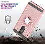 YmhxcY Compatible for LG Stylo 5 / LG Stylo 5 Plus/LG Stylo 5V / LG Stylo 5X Case,360 Degree Rotating Ring & Bracket Dual Layer Shock Bumper Cover for LG Stylo 5-ZH Rose Gold