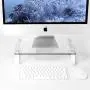 Clear Computer Monitor Stand Riser Multi Media Desktop Stand for Flat Screen LCD LED TV, Laptop/Notebook/Xbox One, with Tempered Glass and Metal Legs, HD02T-001 Clear Computer Monitor Stand Riser Multi Media Desktop Stand for Flat Screen LCD LED TV, Laptop/Notebook/Xbox One, with Tempered Glass and Metal Legs, HD02T-001