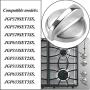 Knob Burner Control Knob WB03T10325 Plastic Knob Control Knob Replacement by AMI PARTS Compatible with GE Cooktop/Stove/Oven- eplace AP5690210 PS3510510(6 Pack)