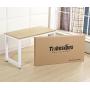 Tribesigns Computer Desk, 47 inch Modern Simple Office Desk Computer Table Study Writing Desk for Home Office, Light Walnut