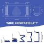 Adjustable Laptop Table, RAINBEAN Laptop Stand for Bed Portable Lap Desk Foldable Laptop Workstation Notebook Riser with Mouse Pad Side Ergonomic Computer Tray Reading Holder TV Bed Standing Desk Blue