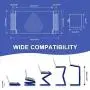 Adjustable Laptop Table, RAINBEAN Laptop Stand for Bed Portable Lap Desk Foldable Laptop Workstation Notebook Riser with Mouse Pad Side Ergonomic Computer Tray Reading Holder TV Bed Standing Desk Blue