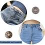 12 Sets 17mm Replacement Jean Buttons, No Sew Instant Button Detachable Pants Button, Removable Metal Button to Extend or Reduce Pants Waist Size, Cowboy Clothing Jackets Pants Bags Button Pins (1#)