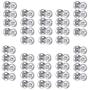 Sew-on Press Studs100 Sets Metal Copper Snap Fastener Buttons Press Button for Sewing Clothing, Silvery, (0.47IN)