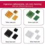 MakerFocus 12pcs Raspberry Pi 4B Heat Sink Set, Raspberry Pi 4B Aluminum Radiator Cooling Kit Cooler for Raspberry Pi 4B(3 Black/3 Silver /3 Green/3 Yellow) MakerFocus 12pcs Raspberry Pi 4B Heat Sink Set, Raspberry Pi 4B Aluminum Radiator Cooling Kit Cooler for Raspberry Pi 4B(3 Black/3 Silver /3 Green/3 Yellow)