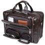 Texbo Napa Leather Briefcase for Men Fits 17 Laptop Large Business Messenger Bag with YKK Zippers