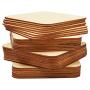 Wood Rounded Squares for Crafts, Unfinished Wooden Cutout (5.1 in, 36 Pieces)
