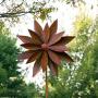 Alpine Corporation NCY354 Alpine Rustic Metal Rudbeckia Windmill Stake, 96 Inch Tall, Rusty