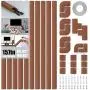Cord Cover, Delamu 157in Cable Concealer Cable Cover Channel, PVC Cord Hider on Wall, Paintable Cable Raceway, Cuttable Wire Covers for Cords, Cable Hider to Hide Wall Mounted TV, CC01-Brown