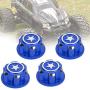 Vbest life Aluminium Alloy Hex Wheel Mount Nuts, 4pcs Metal 17mm Hex Wheel Nut RC Spare Part Replacement Compatible with X-MAXX Summit Traxxas RC Car(Mazarine)