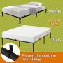 JAXPETY 14 Inch Queen Size Bed Frame Platform Metal Heavy Duty Mattress Foundation Box Spring Replacement w/Steel Base and Under-Bed Storage Bedroom, Black