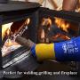 RAPICCA 16 Inches,932℉, Leather Forge/Mig/Stick Welding Gloves Heat/Fire Resistant, Mitts for Oven/Grill/Fireplace/Furnace/Stove/Pot Holder/Tig Welder/Mig/BBQ/Animal handling glove with 16 inches Extra Long Sleeve– Blue