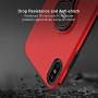 DESOF iPhone X Case, iPhone 10 Case with Ring Holder Kickstand, 360°Adjustable Ring Grip Stand Work with Magnetic Car Mount Anti-Fingerprint Slim Cover for Apple iPhone X (2017) 5.8 inch - Red