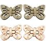 RMISODO 4 Pieces Butterfly Shaped Clasp Turn Lock Metal Purse Twist Lock for DIY Handbag Purse