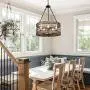 LALUZ Farmhouse Chandelier for Dining Room, 5-Light Rustic Chandelier for Kitchen Island, Entryway