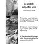 Seat Belt Adjuster Clip (Pack of 2 Clips)