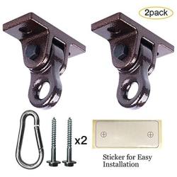 ABUSA Heavy Duty Bronze Swing Hangers Screws Bolts Included Over 5000 lb Capacity Playground Porch Yoga Seat Trapeze Wooden Sets Indoor Outdoor 2 Pack