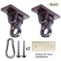 ABUSA Heavy Duty Bronze Swing Hangers Screws Bolts Included Over 5000 lb Capacity Playground Porch Yoga Seat Trapeze Wooden Sets Indoor Outdoor 2 Pack