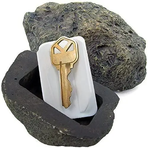 RamPro Hide-a-Spare-Key Fake Rock - Looks & Feels like Real Stone - Safe for Outdoor Garden or Yard, Geocaching (1) RamPro Hide-a-Spare-Key Fake Rock - Looks & Feels like Real Stone - Safe for Outdoor Garden or Yard, Geocaching (1)