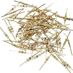 Waltz&F 33mm 300pcs Chandelier Connectors Clips Pins for Fastening Crystals Parts, Chandelier Replacements (Gold, 33mm)