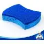 MR.SIGA Non-Scratch Cellulose Scrub Sponge, Dual-Sided Dishwashing Sponge for Kitchen, 12 Pack