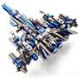 Microworld 3D Metal Puzzle Mechanical Pilot 1 Spacecraft DIY Assemble Model Kit Laser Cut Jigsaw Toy - D030
