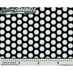 CCG 16''x48'' Small Perforated Grill Mesh Sheet - Gloss Black