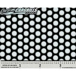 CCG 16''x48'' Small Perforated Grill Mesh Sheet - Gloss Black