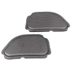 XMMT Black Metal Fairing Mesh Front Speaker Grills Cover Trim Replacement For Harley Road Glide FLTR 1998-2013