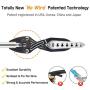 FTH All Stainless Steel Grabber Reacher 48'' Pickup Tool Heavy Duty Trash Picker Log BBQ Fireplace pits Snake Tongs