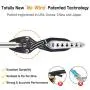 FTH All Stainless Steel Grabber Reacher 48'' Pickup Tool Heavy Duty Trash Picker Log BBQ Fireplace pits Snake Tongs