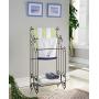 Kings Brand Furniture Metal Free Towel Rack Stand with Shelf, Pewter