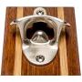 Bruntmor, CAPMAGS Strong Magnetic w/Zinc Alloy Beer Opener & Cap Catcher - Metal Magnetic (Merbau Wood)