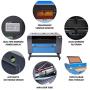 Orion Motor Tech 60W CO2 Laser Engraver Cutter 20 x 28 Inch Work Area with USB Port, Red Dot Pointer, Exhaust Fan, Water Pump, PC Software, Laser Engraving Cutting Machine for Wood Plastic Glass Etc