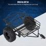 Woyisisi RC Trailer, RC Metal Bucket Trailer Simulation Trailing Car for TRX4 D90 SCX10 CC01 1/10 DIY Parts(Black)