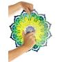 VP Home Emerald Mandala Kinetic 3D Metal Outdoor Garden Decor Wind Spinner