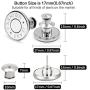 8 Sets Button Pins for Jeans, Replacement Jean Buttons Snaps No-Sew Jean Buttons Bits, Instant Button Adjustable Metal Button Pants Button Craft DIY Fasteners 1 inch Jean Pins for Pants Waist(Silver)