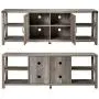 Amerlife 68'' TV Stand Wood Metal TV Console Industrial Entertainment Center Farmhouse with Storage Cabinets and Shelves for TVs Up to 78'', Rustic Gray Wash Amerlife 68'' TV Stand Wood Metal TV Console Industrial Entertainment Center Farmhouse with Storage Cabinets and Shelves for TVs Up to 78'', Rustic Gray Wash