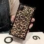 Compatible for Samsung Galaxy Note 8 case,Babemall Elegant Premium Leopard Square TPU+PU Leather Protective with Shock Absorption Metal Decoration Corner Back Cover Case (Gold)