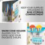 Nostalgia Inch Tall Snow Cone Cart, Metal Scoop Makes 48 Icy Treats, Includes Storage Compartment, Wheels For Easy Mobility – White/Blue Nostalgia Inch Tall Snow Cone Cart, Metal Scoop Makes 48 Icy Treats, Includes Storage Compartment, Wheels For Easy Mobility – White/Blue
